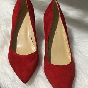 Marc Fisher Red Suede Heels